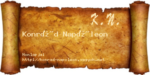 Konrád Napóleon névjegykártya